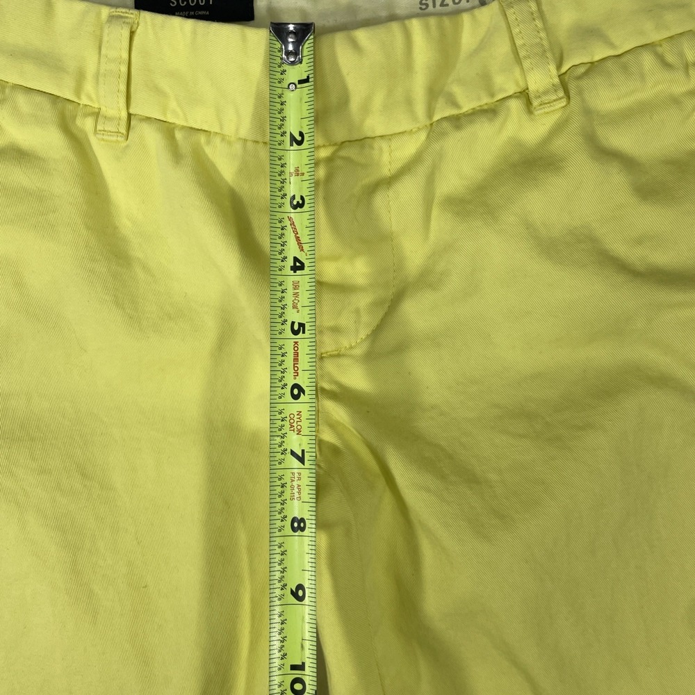 J.Crew Women's Size 0 Scout Chino Pants Yellow 100% Cotton Cropped (29x25) - Picture 7 of 10